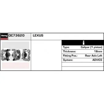 Étrier de frein REMY DC73620