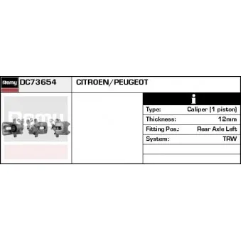 Étrier de frein REMY DC73654