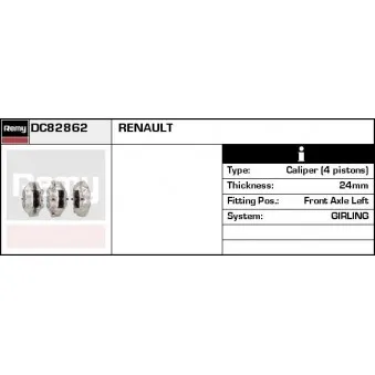 Étrier de frein REMY DC82862
