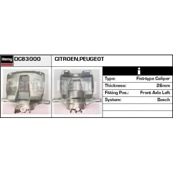 Étrier de frein REMY DC83000