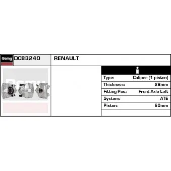 Étrier de frein REMY DC83240