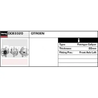Étrier de frein REMY DC83320