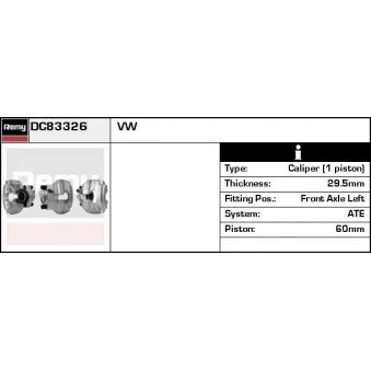 Étrier de frein REMY DC83326