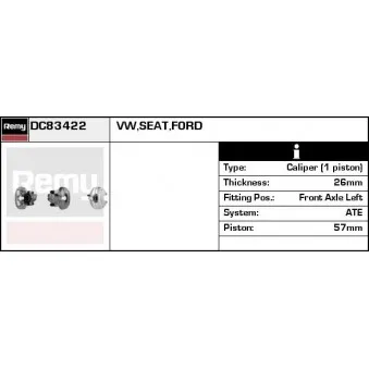 Étrier de frein REMY DC83422