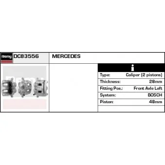 Étrier de frein REMY DC83556
