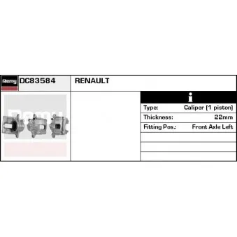 Étrier de frein REMY DC83584