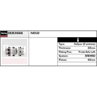 Étrier de frein REMY DC83666