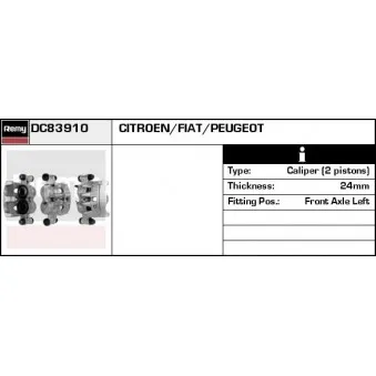 Étrier de frein REMY DC83910