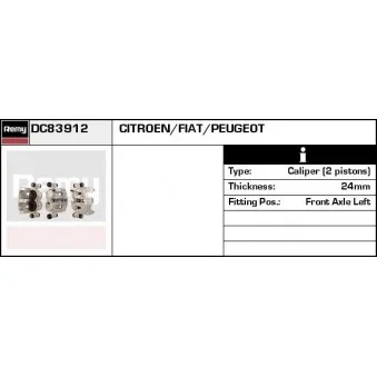 Étrier de frein REMY DC83912