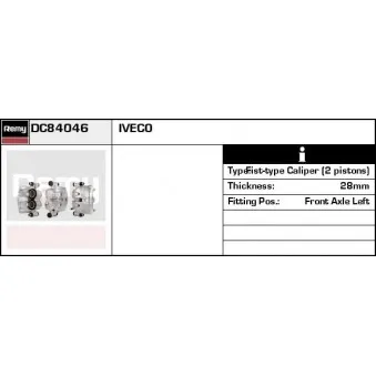 Étrier de frein REMY DC84046
