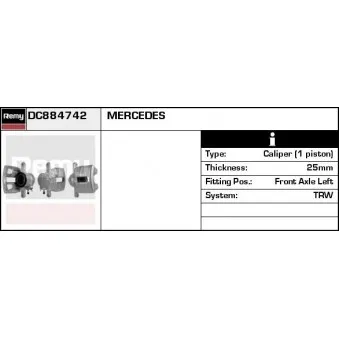 Étrier de frein REMY DC884742