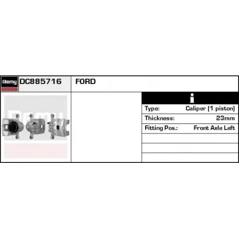 Étrier de frein REMY DC885716