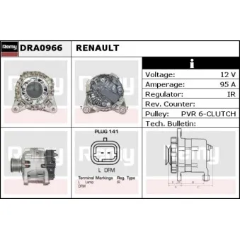 Alternateur REMY DRA0966
