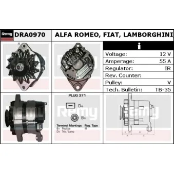 Alternateur REMY DRA0970