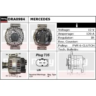 Alternateur REMY DRA0984