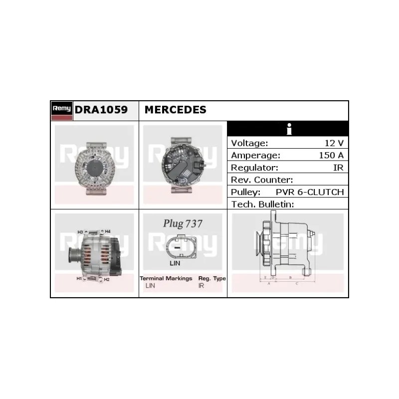 Alternateur REMY DRA1059