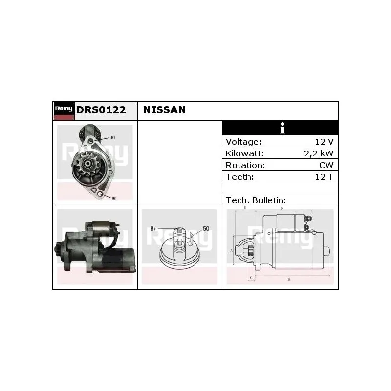 Démarreur REMY DRS0122