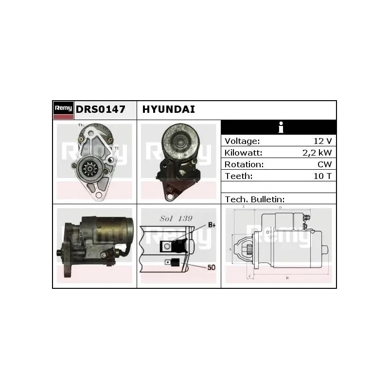 Démarreur REMY DRS0147
