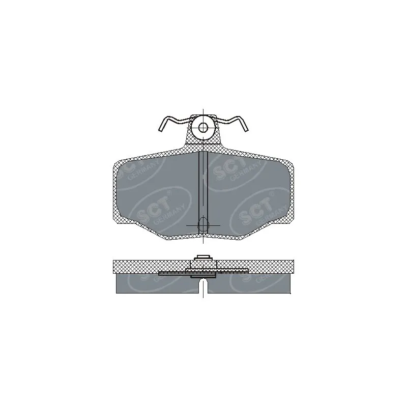 Jeu de 4 plaquettes de frein arrière SCT GERMANY SP 224 PR