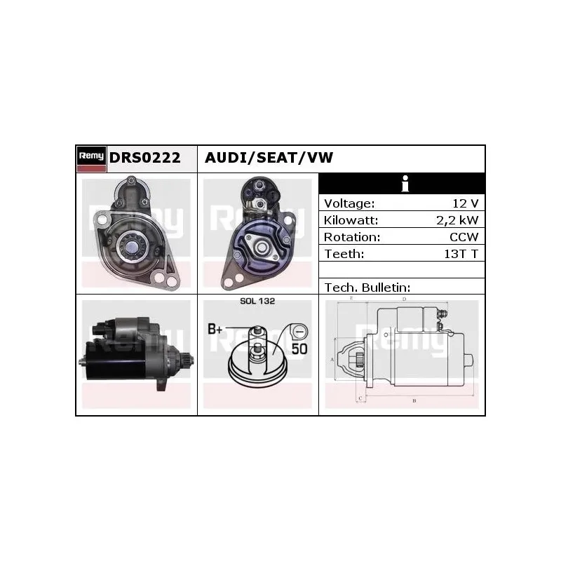 Démarreur REMY DRS0222
