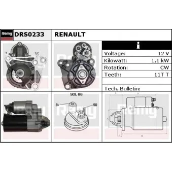 Démarreur REMY DRS0233
