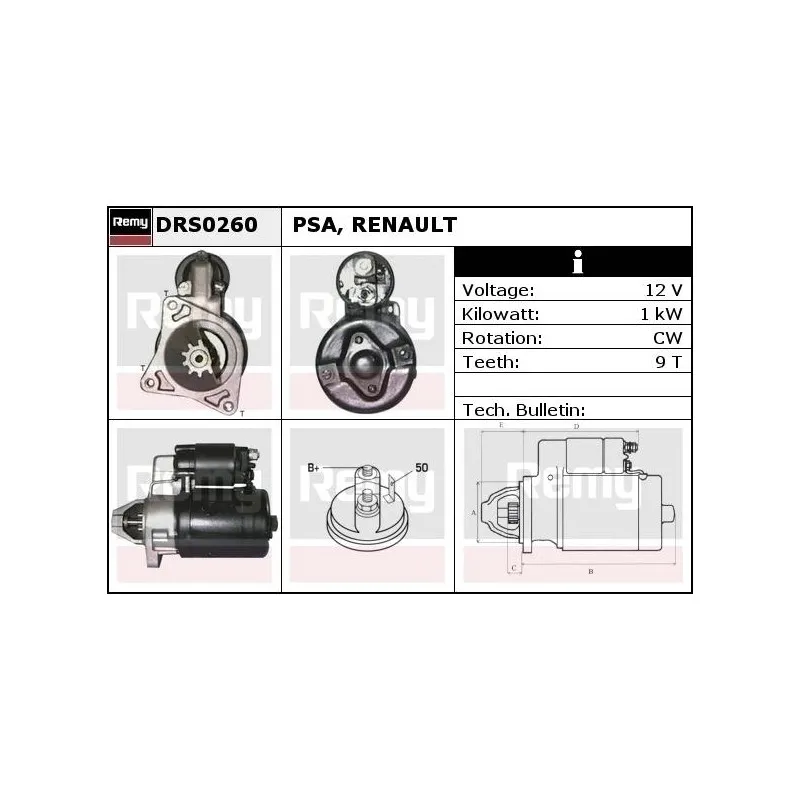 Démarreur REMY DRS0260