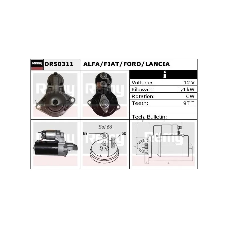 Démarreur REMY DRS0311