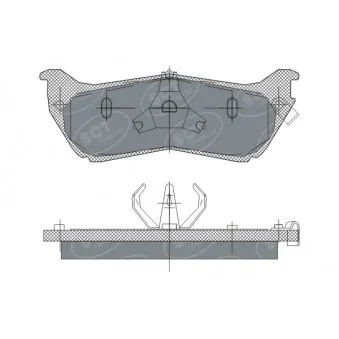Jeu de 4 plaquettes de frein arrière SCT GERMANY SP 245 PR