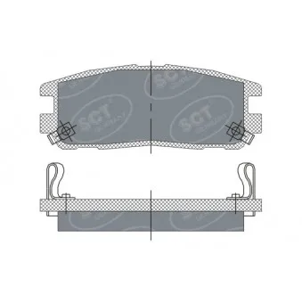 Jeu de 4 plaquettes de frein arrière SCT GERMANY SP 248 PR