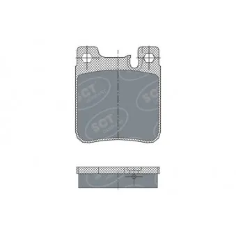Jeu de 4 plaquettes de frein arrière SCT GERMANY SP 255 PR