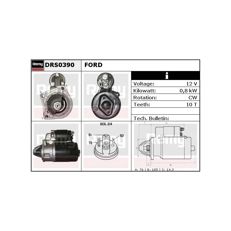 Démarreur REMY DRS0390