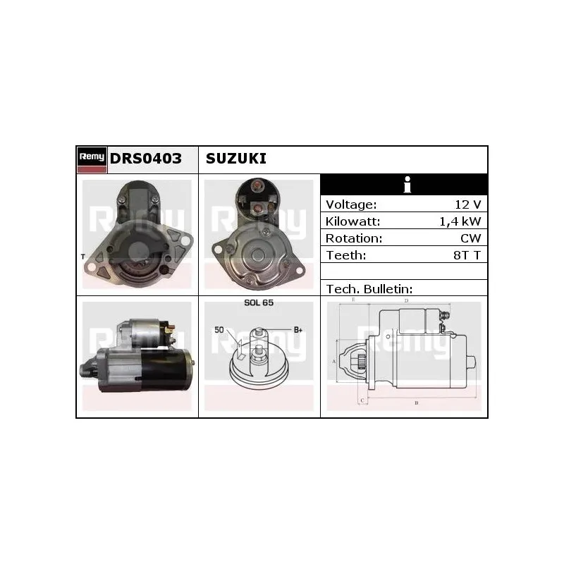 Démarreur REMY DRS0403