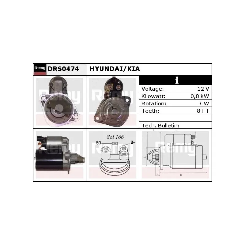 Démarreur REMY DRS0474