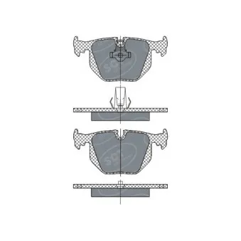 Jeu de 4 plaquettes de frein arrière SCT GERMANY SP 271 PR