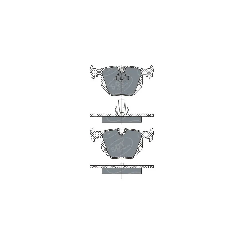 Jeu de 4 plaquettes de frein arrière SCT GERMANY SP 271 PR