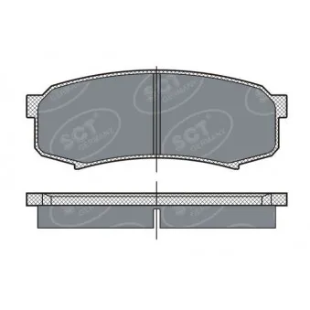 Jeu de 4 plaquettes de frein arrière SCT GERMANY SP 279 PR