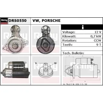 Démarreur REMY DRS0550
