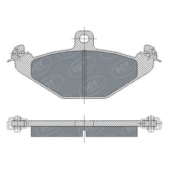 Jeu de 4 plaquettes de frein arrière SCT GERMANY SP 298 PR
