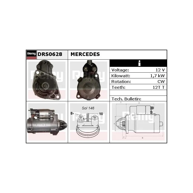Démarreur REMY DRS0628