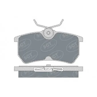 Jeu de 4 plaquettes de frein arrière SCT GERMANY SP 306 PR