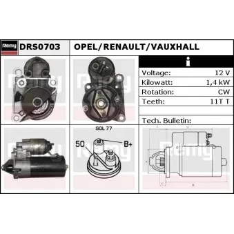 Démarreur REMY DRS0703