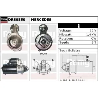 Démarreur REMY DRS0850