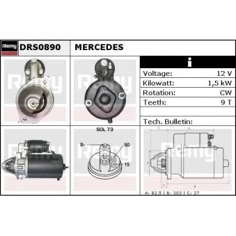 Démarreur REMY DRS0890