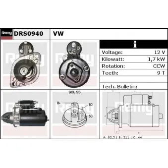 Démarreur REMY DRS0940