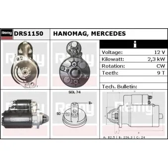 Démarreur REMY DRS1150
