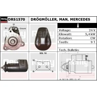 Démarreur REMY DRS1570