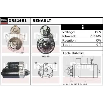 Démarreur REMY DRS1651