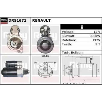 Démarreur REMY DRS1671