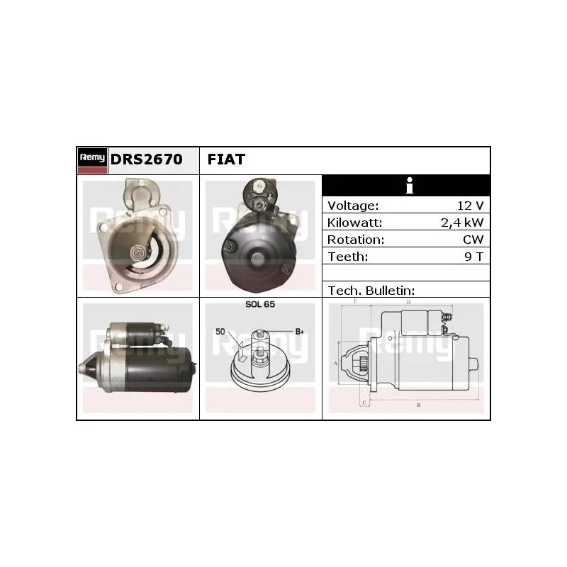 Démarreur REMY DRS2670