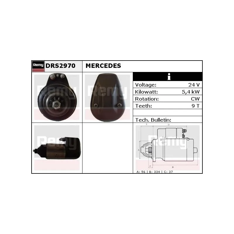 Démarreur REMY DRS2970